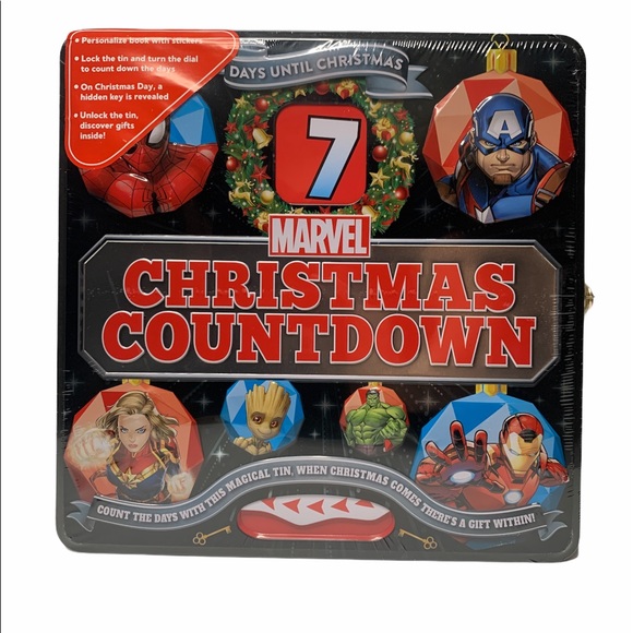 Marvel countdown to Christmas tin & book - Picture 2 of 5